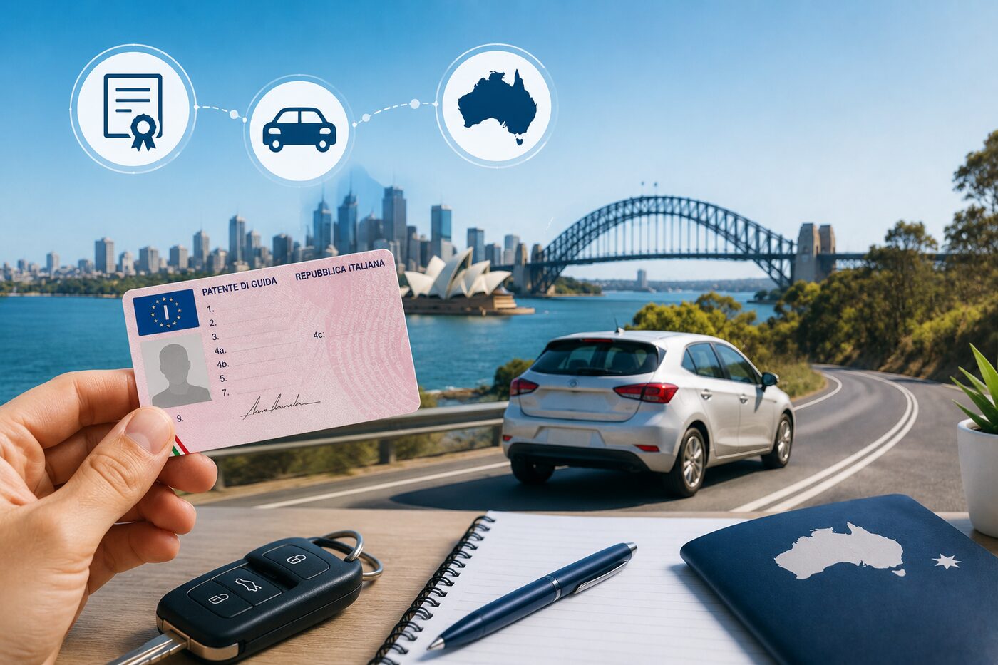 Patente italiana in Australia: guidare e tradurla